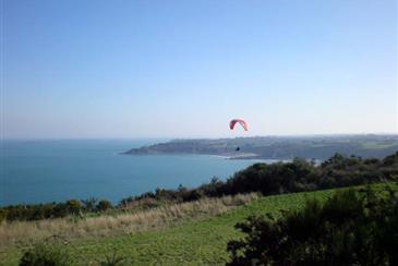 parapente sur les falaises de Plouha